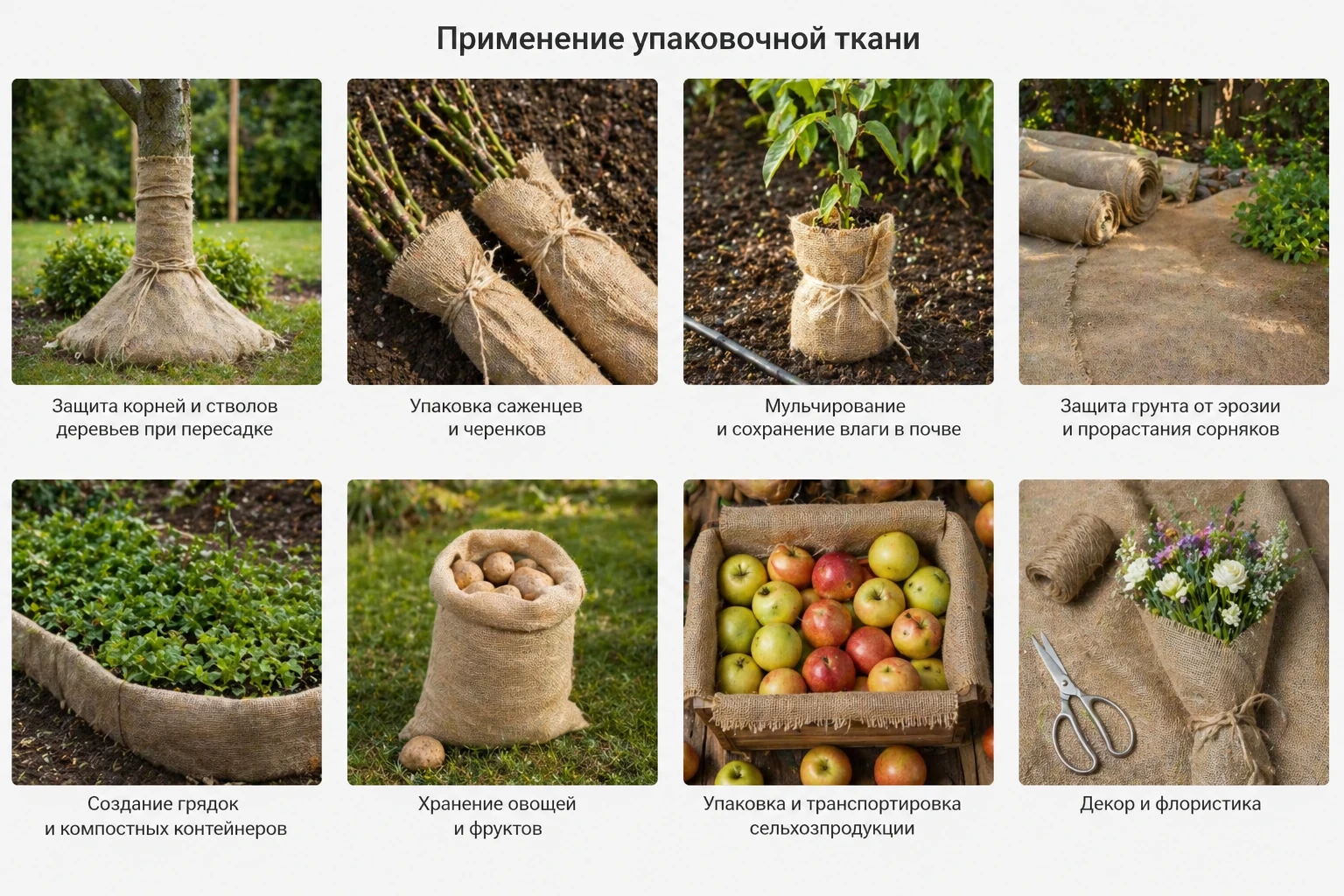 Ткань упаковочная 100% джут 4